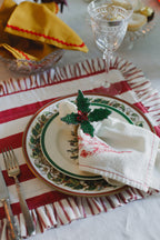 Hand-Beaded Wire Napkin Ring — Ivy & Holly Motif