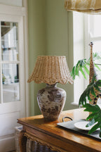 Woven Large Scalloped Lamp Shade