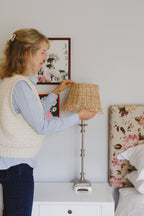 Scalloped Edge Mid-Size Woven Lamp Shade